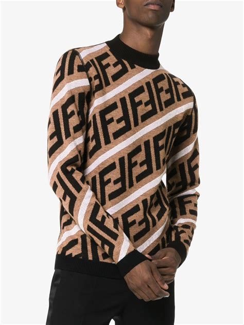 fendi logo knit jumper|fendi jumper men's.